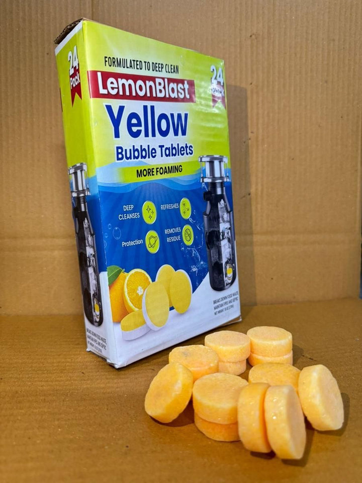 Rumojo LemonBlast Yellow Bubble Tablets (24 Pieces)